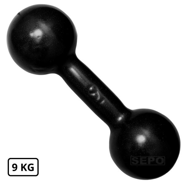 Imagem de Halter Redondo Bola Emborrachado 9 Kg Preto