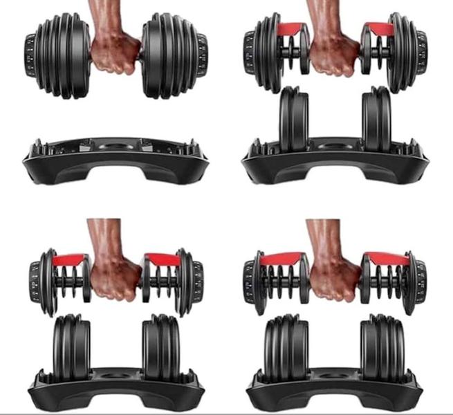 Imagem de Halter Regulável 24kg Dumbell Ajustável Drum Anilha Dumbbell