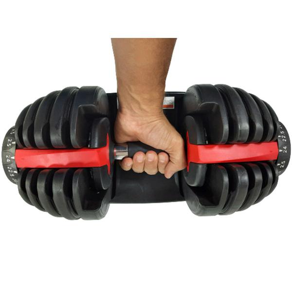 Imagem de Halter Regulável 24kg Dumbell Ajustável Drum Anilha Dumbbell