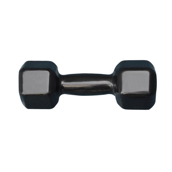 Imagem de Halter Sextavado Emborrachado 3Kg Academia Treino Musculação