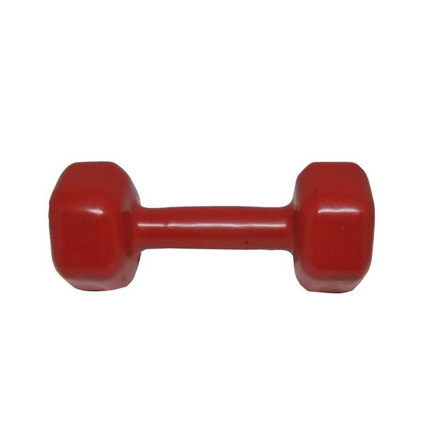 Imagem de Halter Sextavado Emborrachado 3kgs Vermelho Musculação