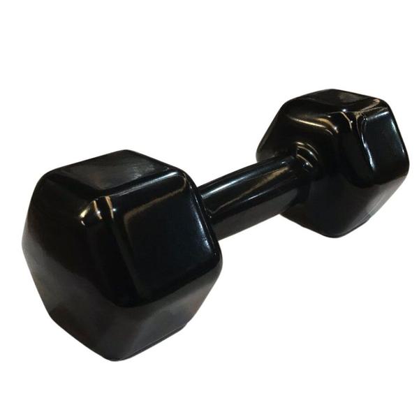 Imagem de Halter sextavado revestido preto 12,5kg rae fitness