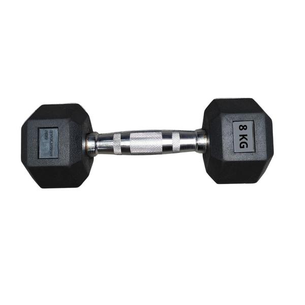 Imagem de Halteres Evolution Fitness 8kg Cromado Sextavado Par