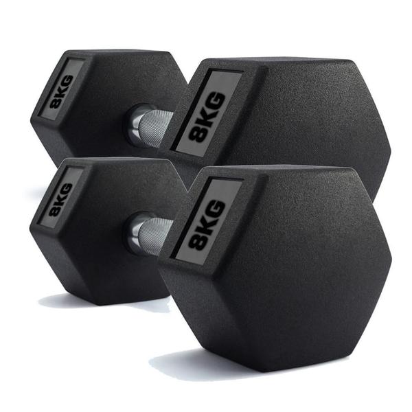 Halteres Sextavado Ahead Sports AS2102H 8kg Imagem de Halteres Sextavado Ahead Sports AS2102H 8kg