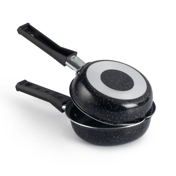 Hamburgueira Dupla Antiaderente 14cm Preto Nacional - Alumínio Nacional