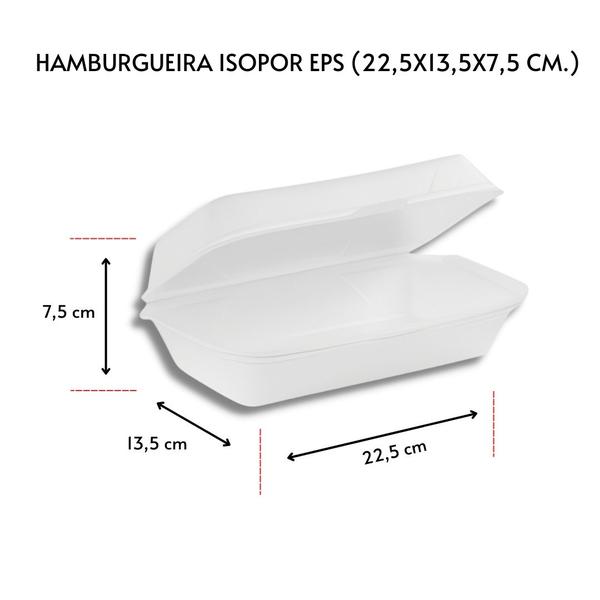 Imagem de Hamburgueira th05 isopor para lanches fritas salada c/ 200un