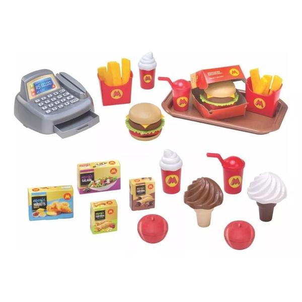 Imagem de Hamburgueria Infantil Magic 8090 Vermelha - Magic Toys