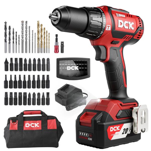 Imagem de Hammer Drill DCK sem fio sem escova 20V 60Nm com bateria de 4,0 Ah