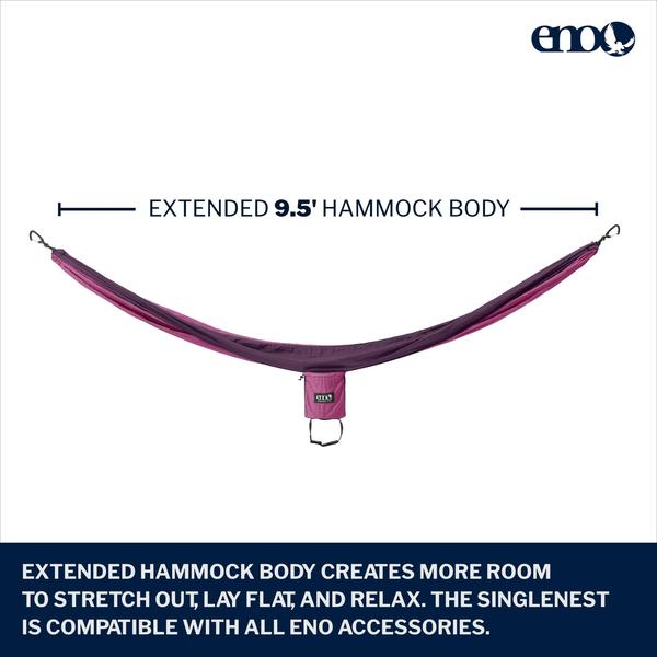 Imagem de Hammock ENO SingleNest Lightweight para 1 pessoa para acampar Berry