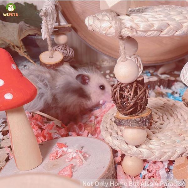 Imagem de Hamster Toys Wopets, pacote com 8, naturais e seguros para pequenos animais