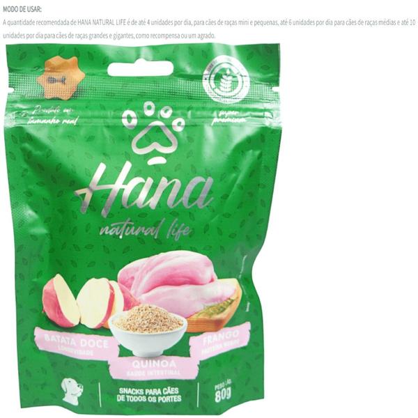 Imagem de Hana Natural Life Batata Doce Quinoa Frango80g Para Cães Adultos Kit C/ 20 Un