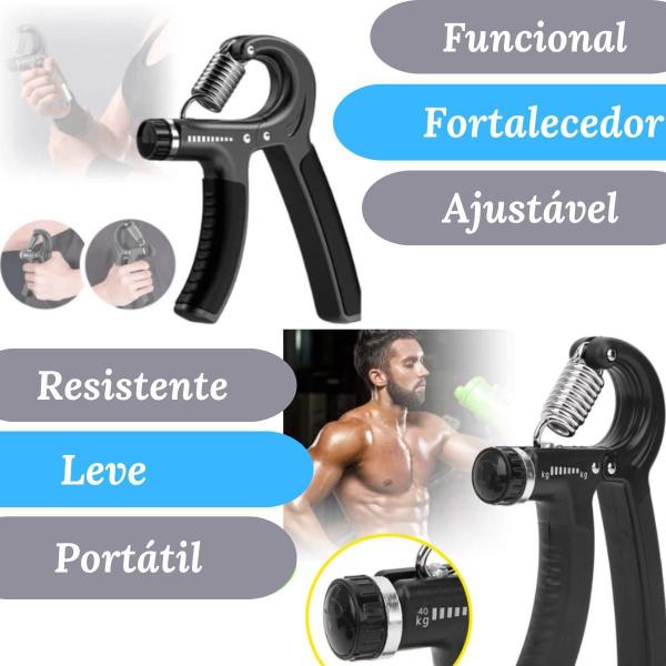 Imagem de Hand Grip Ajustável Mola 60Kg Fitness Fisioterapia Pulso Cor