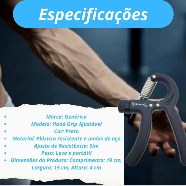 Imagem de Hand Grip Ante Braço Punho Ajuste Peso Até 60 Kg Contador