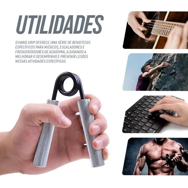 Imagem de Hand Grip cromado resistências de 200 a 350 Lbs - 90 a 158kg