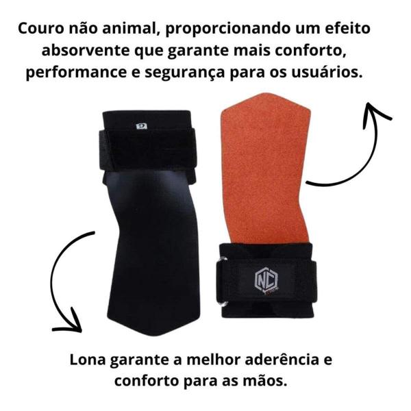 Imagem de Hand Grip Duo Face Exercício Funcional Luva Absorve Suor Preto  G