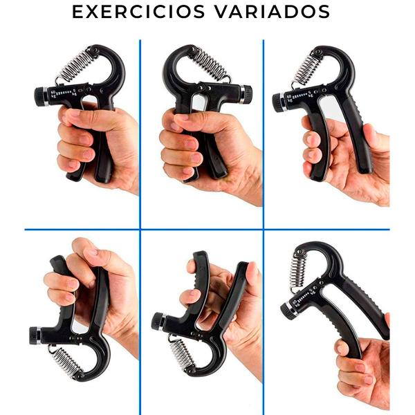 Imagem de Hand Grip Flexor Fortalecimento Mãos Dedos Punho Fisioterapia 