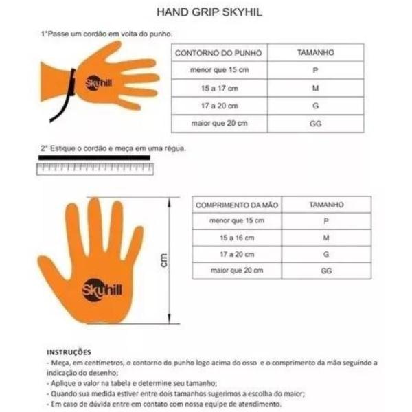 Imagem de Hand Grip Legacy Brasil Luva Proteção Skyhill Azul/Amarelo