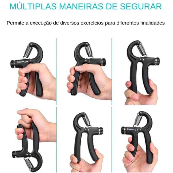 Imagem de Hand Grip Mola Ajustável 5kg A 60kg Fisioterapia Premium