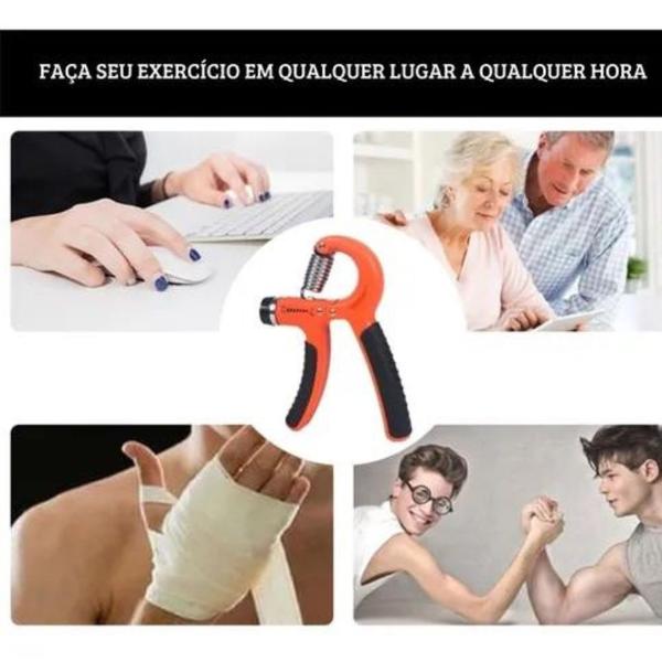 Imagem de Hand Grip Mola Ajustável Fisioterapia Fortalecedor Mão e Punho Exercitador Antebraço 5kg a 60kg