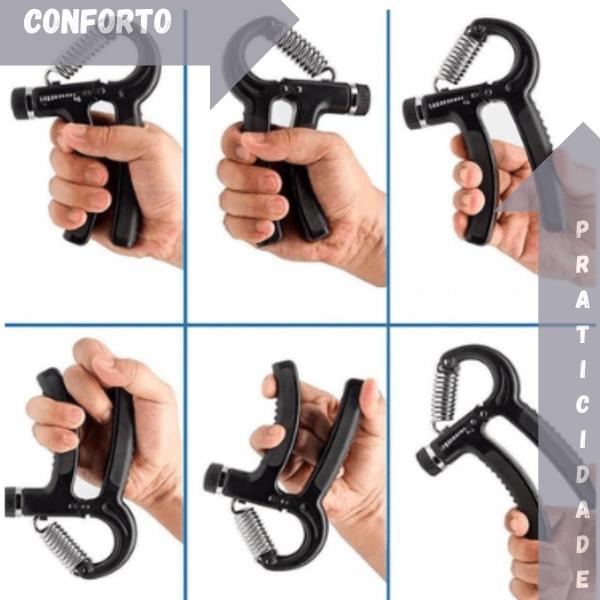 Imagem de Hand Grip Regulável 15X9Cm Preto Ajuste Peso 5 A 60Kg