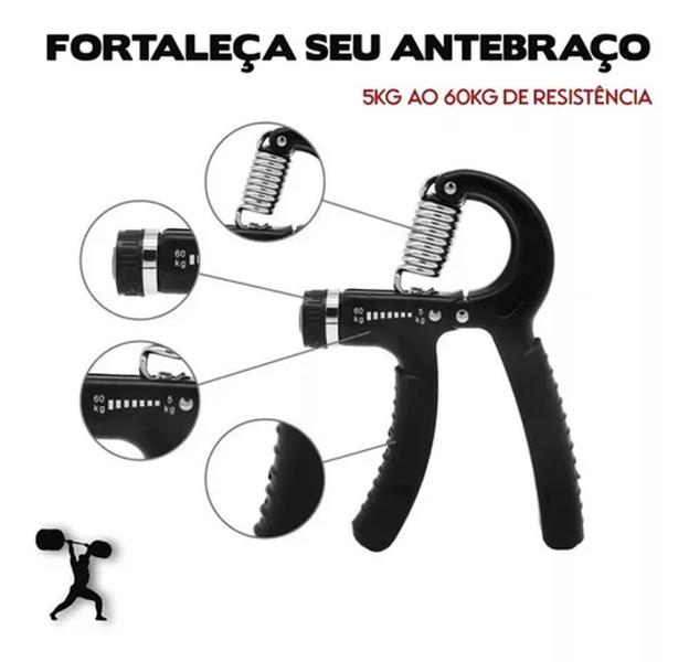 Imagem de Hand Grip Regulável 5 à 60kg - Fortalecimento Antebraço Mãos