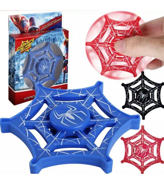 Imagem de Hand Spinner Giratório Homem Aranha Teia Preta Fidget Toy