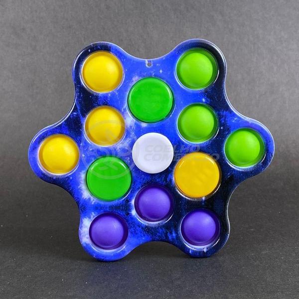 Imagem de Hand Spinner Pop It Com Luz Led Anti Stress Azul