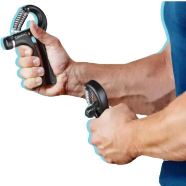 Imagem de Handgrip Mão Ajustável 60kg Contador Fisioterapia Academia