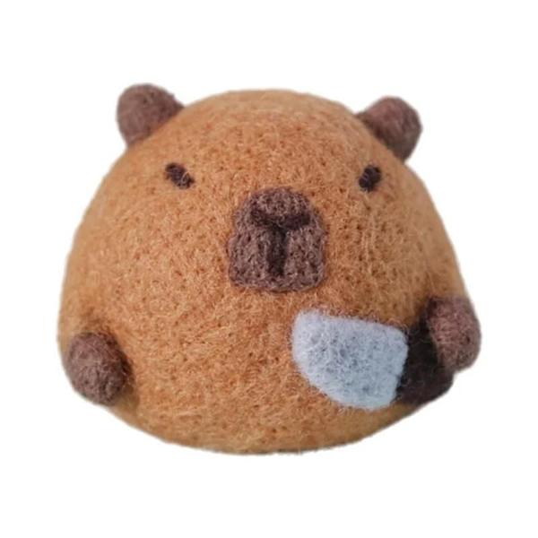 Imagem de Handmade Poke Lã Feltro Fazendo Kit, DIY Bonito Capivara Boneca Plush Brinquedos