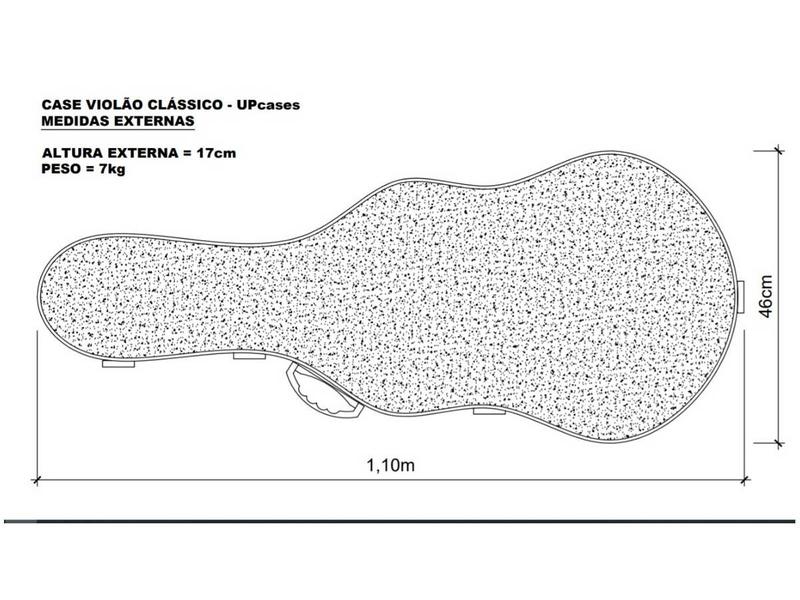 Imagem de Hard Case Estojo Super Luxo para Violão Clássico Upcases
