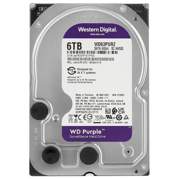 Imagem de Hard disk wd purple disco rígido para cftv 6tb wd63purz western digital