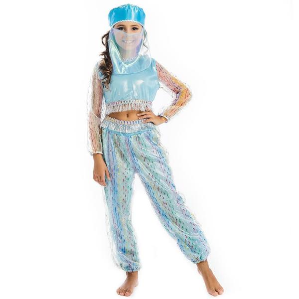 Imagem de Harém mágico Jasmine Princess tamanho L Girls Blue Costume