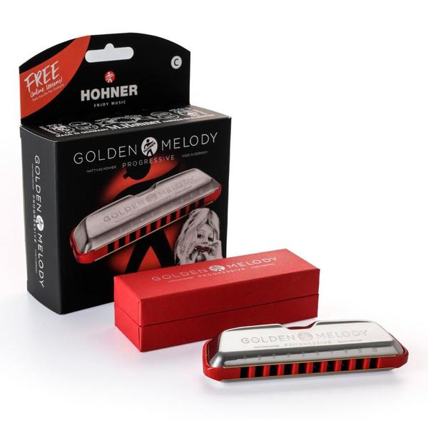 Imagem de Harmônica Diatônica C Hohner Golden Melody Progressive