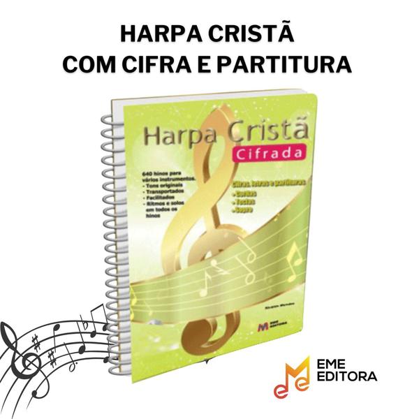 Imagem de Harpa Cristã com Cifra e Partitura