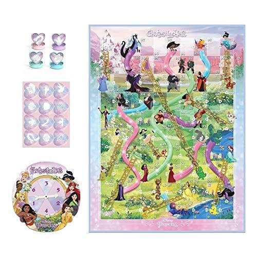 Imagem de Hasbro Gaming Chutes and Ladders: Disney Princess Edition Board Game for Kids Ages 3 and Up, Jogo pré-escolar para 2-4 jogadores (Exclusivo da Amazon)