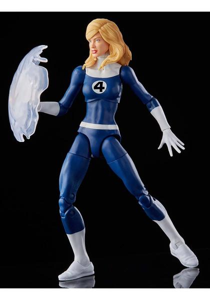 Imagem de Hasbro Marvel Legends Série Retrô Fantástico Quatro Mulher Invisível Mulher Invisível 6 polegadas Brinquedo figura de ação, inclui 3 acessórios