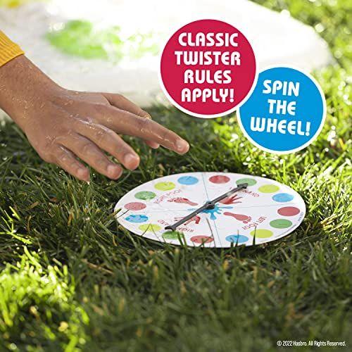 Imagem de Hasbro Twister Splash Water Game para Crianças  Jogos ao ar livre do aspersor de quintal para diversão de verão