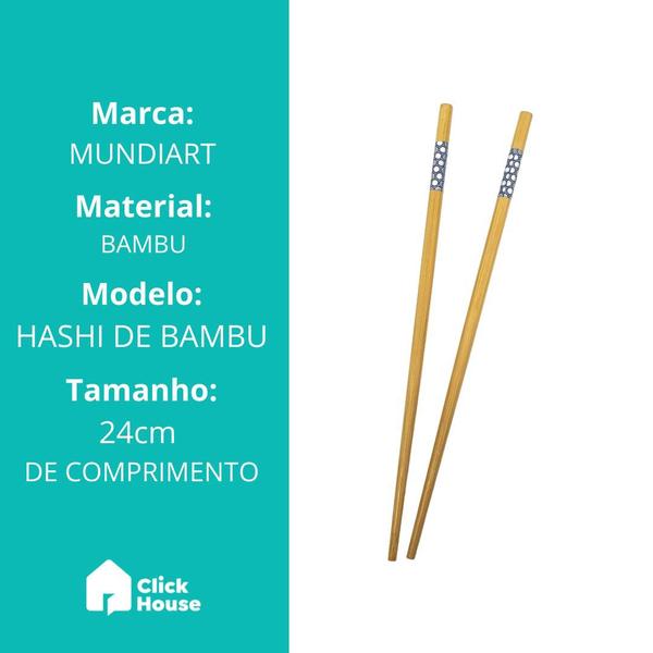 Imagem de Hashi De Bambu 10 Pares Comida Japonesa Palitinho Sushi Oriental