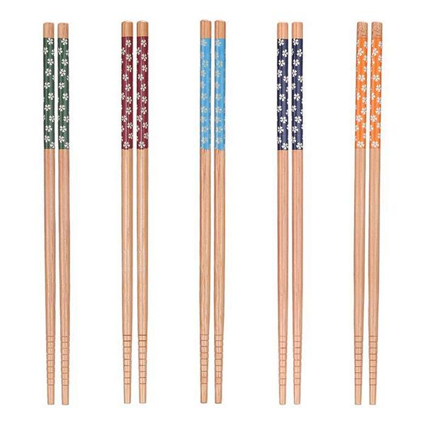 Imagem de Hashi de Bambu 5 Pares Reutilizáveis