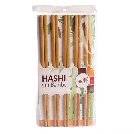 Imagem de Hashi de Bambu kit com 10 Pares 24 CM Liso