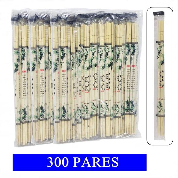 Imagem de Hashi Waribashi Descartável De Bambú 100 Pares (kit 300 Par)