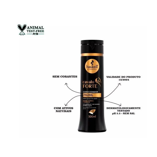 Imagem de Haskell Kit Cresce Cabelo Shampoo + Condicionador 300ml Cavalo Forte Original