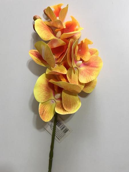 Imagem de Haste artificial de flor orquídea toque real X6 cabeças