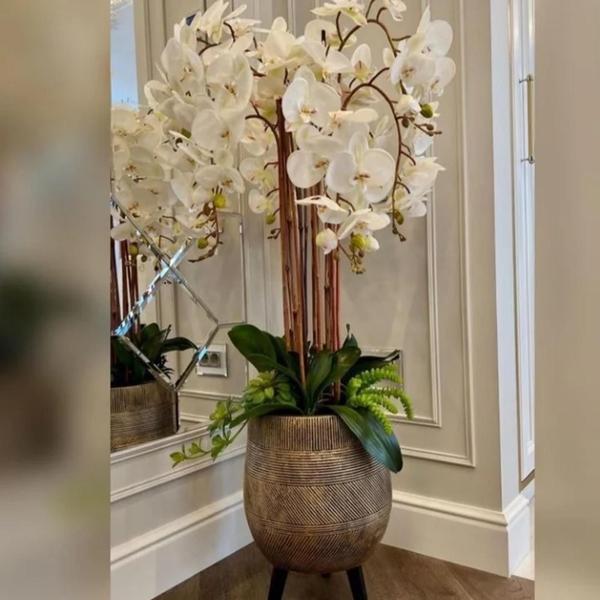 Imagem de Haste de 6 orquídeas artificial 70cm /sem o vaso