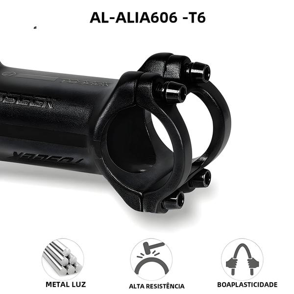 Imagem de Haste de Guidão de Bicicleta de Alumínio - 70mm, 80mm, 90mm - Ângulos de 7°, 10°, 17° e 25°