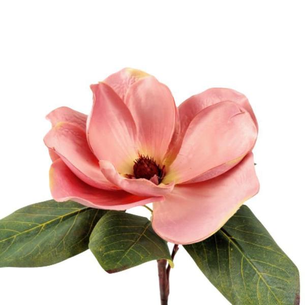 Imagem de Haste Magnolia Rosa Planta Artificial Permanente 70X18Cm