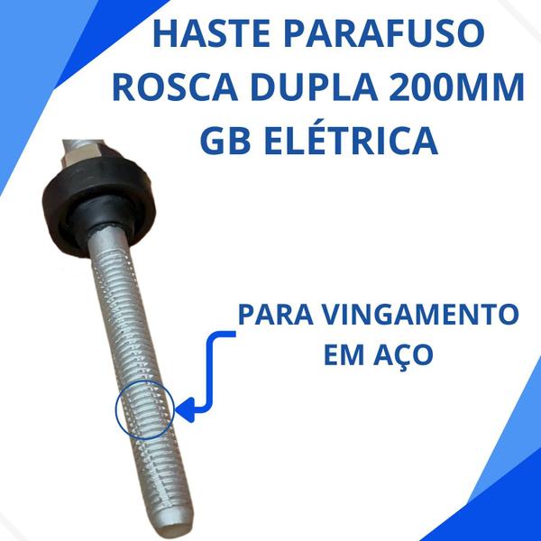 Imagem de Haste Metálica Parafuso Rosca Dupla Inox M10X200 04 un