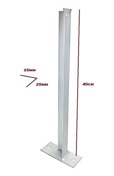 Imagem de Haste Pra Concertina Simples Fixação Cerca Ouriço 45cm C/10