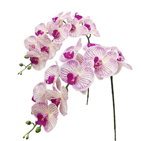 Imagem de Hastes de orquídeas artificiais Finize Phalaenopsis Real Touch 96 cm