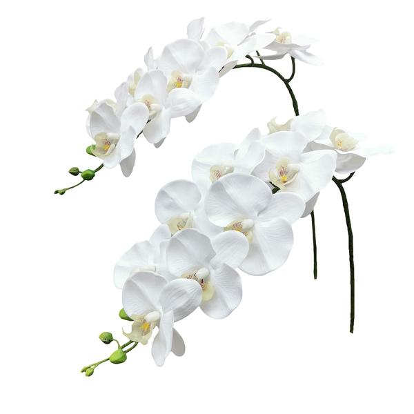 Hastes de orquídeas artificiais Real Touch Latex Faux 96 cm - Fnize Imagem de Hastes de orquídeas artificiais Real Touch Latex Faux 96 cm